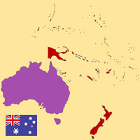Gua de globalizacin - Mapa para localizacin del pas - Australia