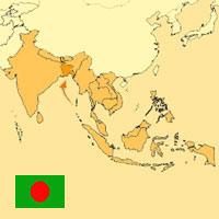 Gua de globalizacin - Mapa para localizacin del pas - Bangladesh