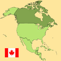 Gua de globalizacin - Mapa para localizacin del pas - Canad
