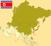 Gua de globalizacin - Mapa para localizacin del pas - Corea del Norte