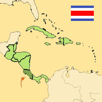 Guía de globalización - Mapa para localización del país - Costa Rica