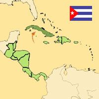 Guía de globalización - Mapa para localización del país - Cuba