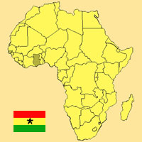 Gua de globalizacin - Mapa para localizacin del pas - Ghana