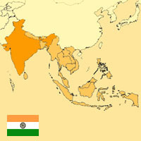 Gua de globalizacin - Mapa para localizacin del pas - India