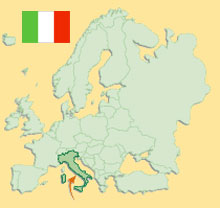 Gua de globalizacin - Mapa para localizacin del pas - Italia