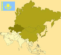 Gua de globalizacin - Mapa para localizacin del pas - Kazajstn