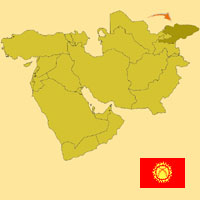 Guía de globalización - Mapa para localización del país - Kirguistán