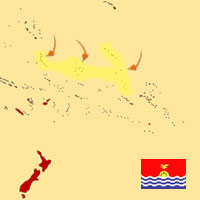 Gua de globalizacin - Mapa para localizacin del pas - Kiribati