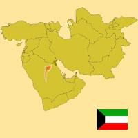 Guía de globalización - Mapa para localización del país - Kuwait
