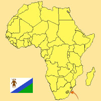 Gua de globalizacin - Mapa para localizacin del pas - Lesotho