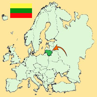 Guía de globalización - Mapa para localización del país - Lituania