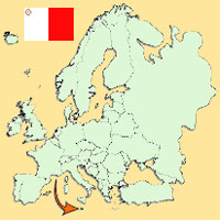 Gua de globalizacin - Mapa para localizacin del pas - Malta