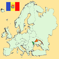 Guía de globalización - Mapa para localización del país - Moldova
