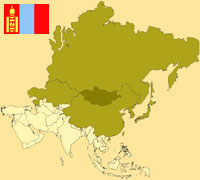Guía de globalización - Mapa para localización del país - Mongolia
