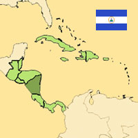 Guía de globalización - Mapa para localización del país - Nicaragua