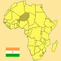 Guía de globalización - Mapa para localización del país - Niger