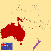 Gua de globalizacin - Mapa para localizacin del pas - Nueva Zelandia