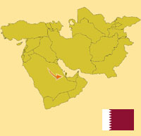 Gua de globalizacin - Mapa para localizacin del pas - Qatar
