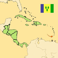 Gua de globalizacin - Mapa para localizacin del pas - St.Vincente las Grenadinas