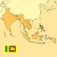 Guía de globalización - Mapa para localización del país - Sri Lanka