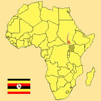 Gua de globalizacin - Mapa para localizacin del pas - Uganda