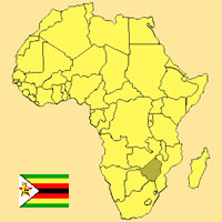 Gua de globalizacin - Mapa para localizacin del pas - Zimbabwe