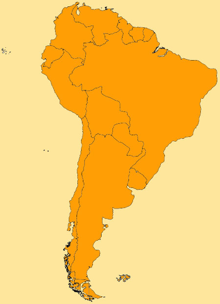 Guía de globalización - Mapa de América del Sur
